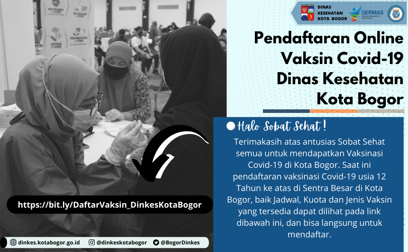 Pendaftaran Vaksinasi Massal Covid-19 umur 12 tahun ke atas, Periode Pelaksanaan Jum'at 4 Februari 2022