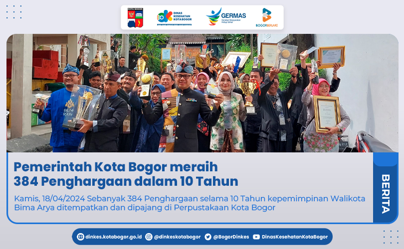 Pemerintah Kota Bogor Meraih 384 Penghargaan Dalam 10 Tahun