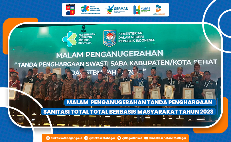 Kota Bogor meraih penghargaan Sanitasi Total Berbasis Masyarakat (STBM) dari Kementerian Kesehatan RI