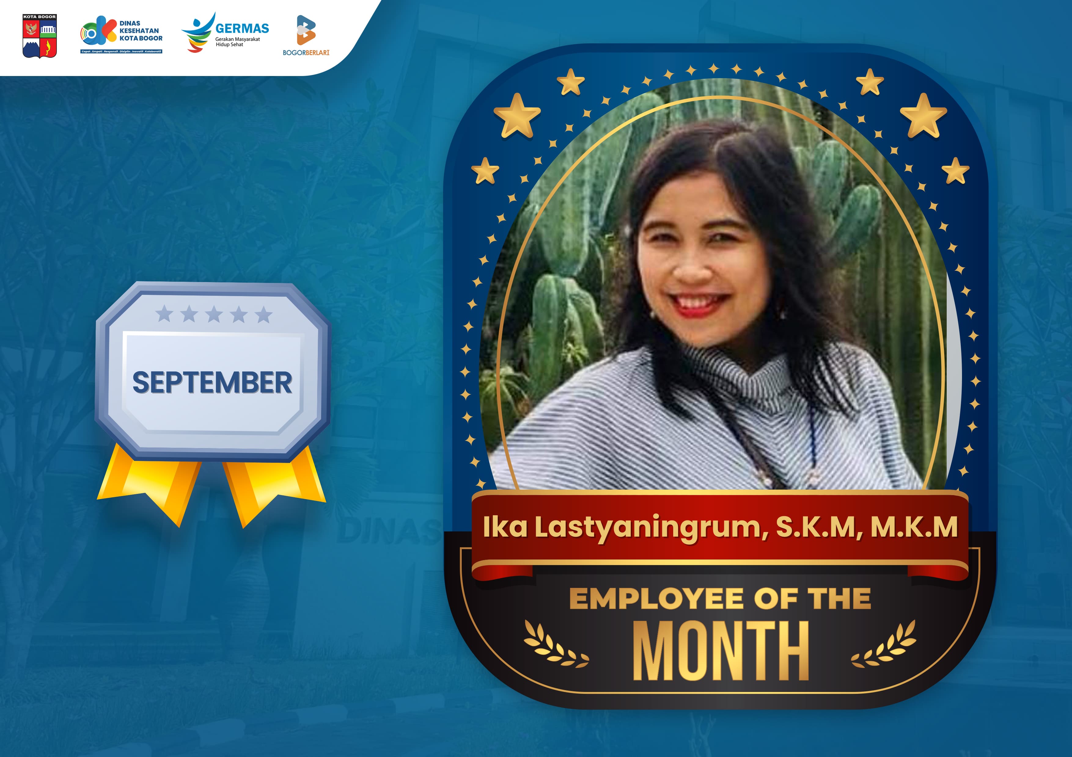 Penghargaan PEGAWAI TERBAIK/EMPLOYEE OF THE MONTH untuk Bulan September Tahun 2023