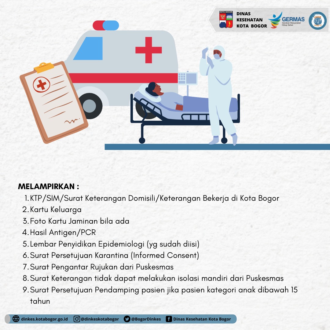 Berkas rujukan pasien Covid19 OTG Pusat Isolasi Covid19 Kota Bogor